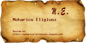 Moharics Eligiusz névjegykártya